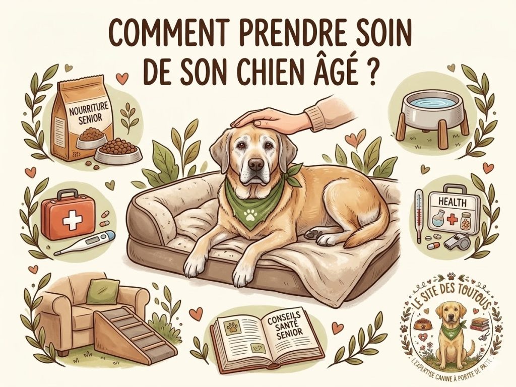 prendre soin d'un chien âgé