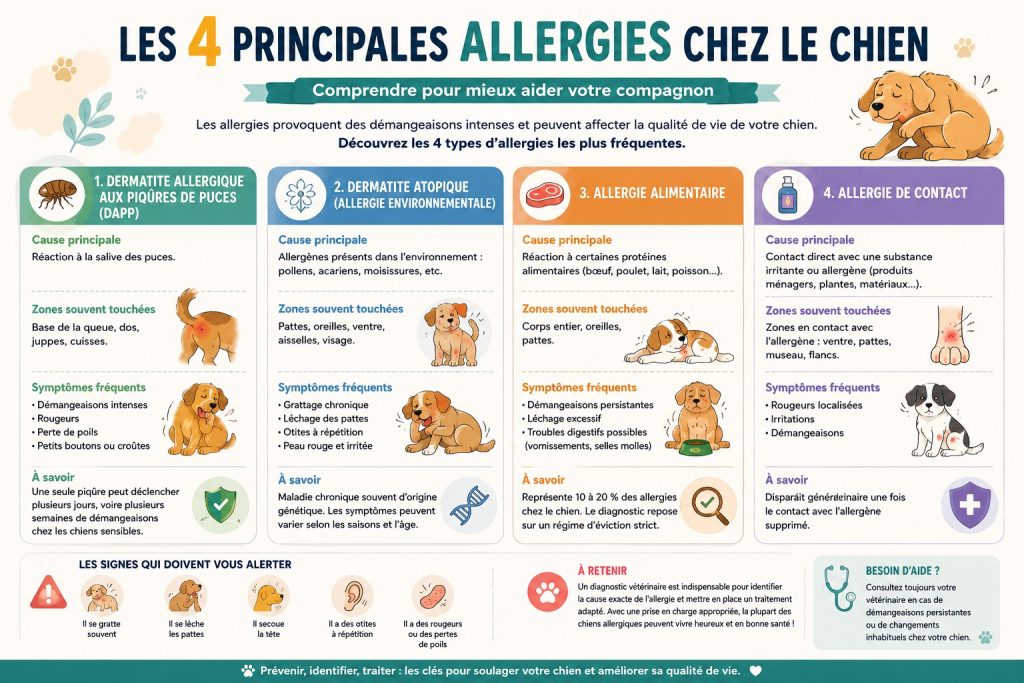 infographie allergies chez le chien