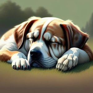 chien qui rêve
