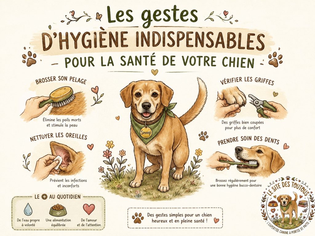 les gestes d'hygiène pour la santé du chien