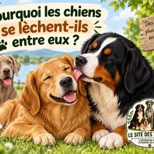 un chien qui lèche un congénère