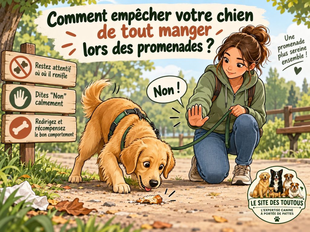 empêcher chien manger déchets