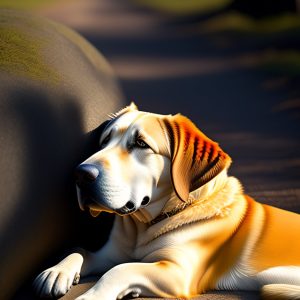 chien couché