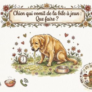 chien qui vomit de la bile