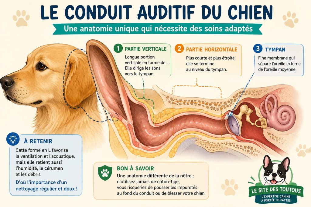 conduit auditif du chien
