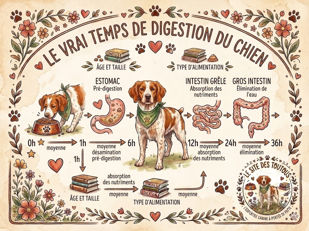 temps de digestion chez le chien