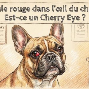 un chien avec un cherry eye