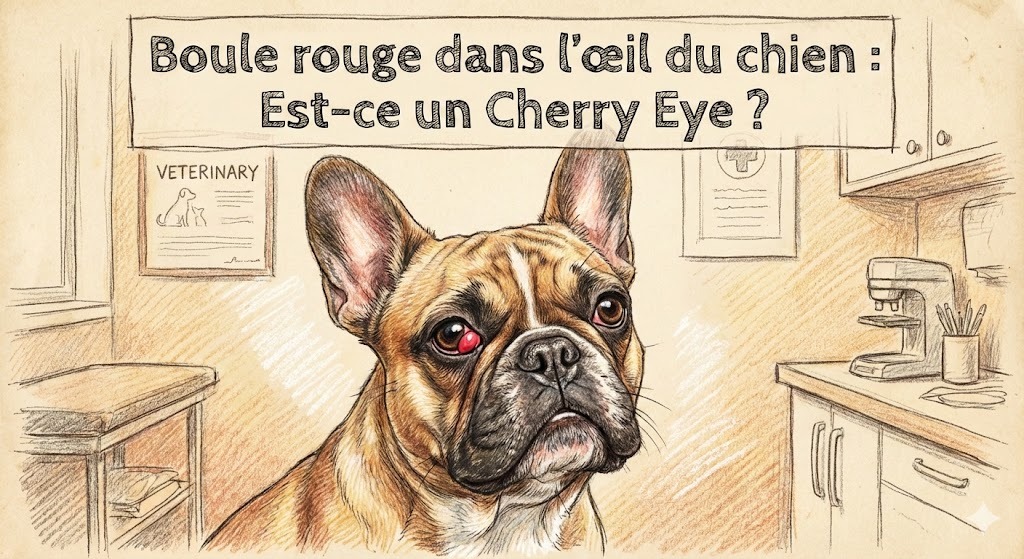 un chien avec un cherry eye