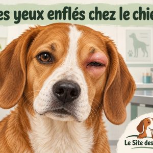 yeux enflés chien