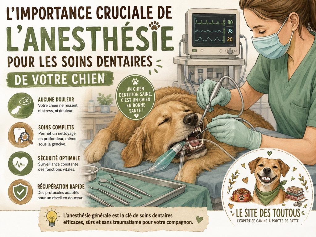 anesthésie soins dentaires chien