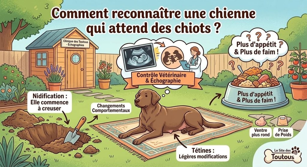 chienne qui attend des chiots