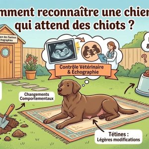 chienne qui attend des chiots