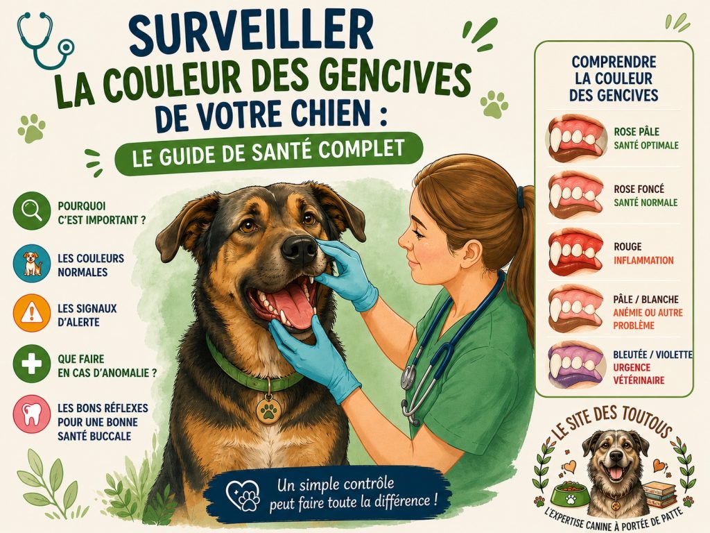 couleurs des gencives du chien