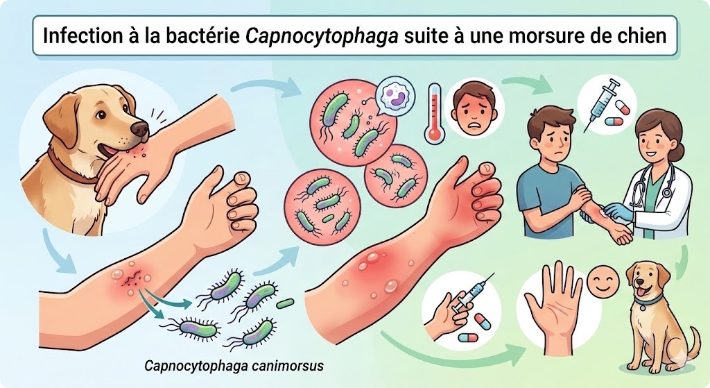 infection à la bactérie Capnocytophaga