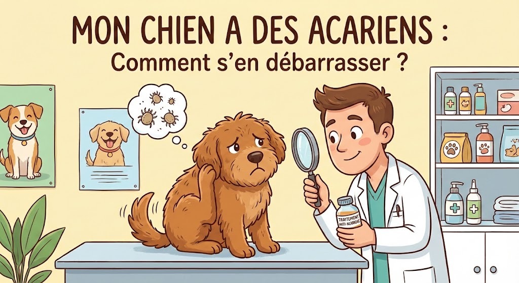 se débarrasser des acariens sur un chien