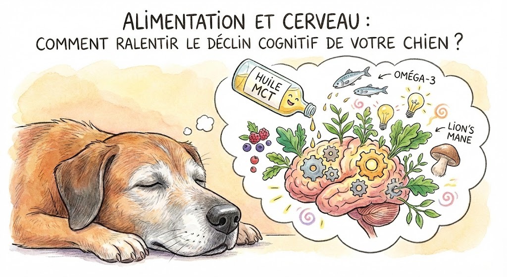 ralentir déclin cognitif vieux chien