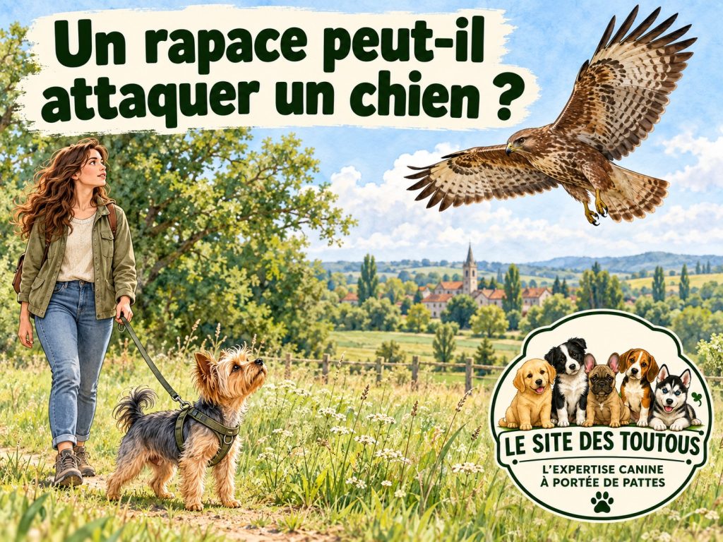 attaque d'un chien par un rapace