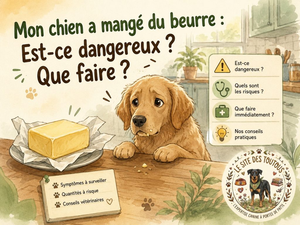 chien mange beurre