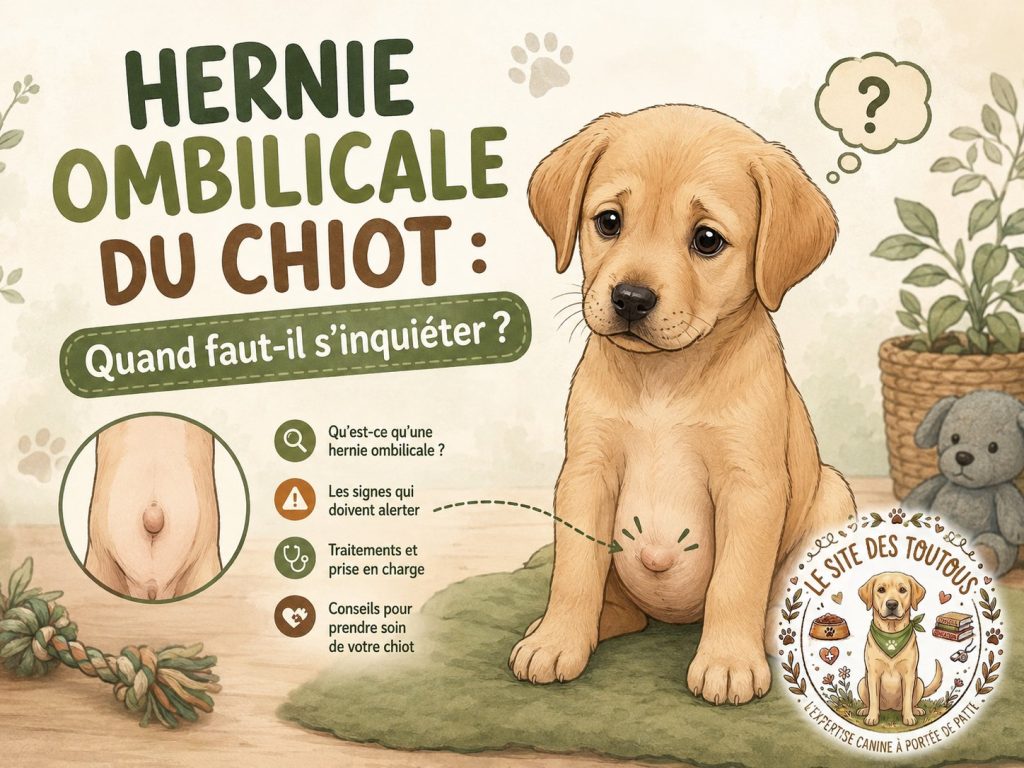 Hernie ombilicale du chiot
