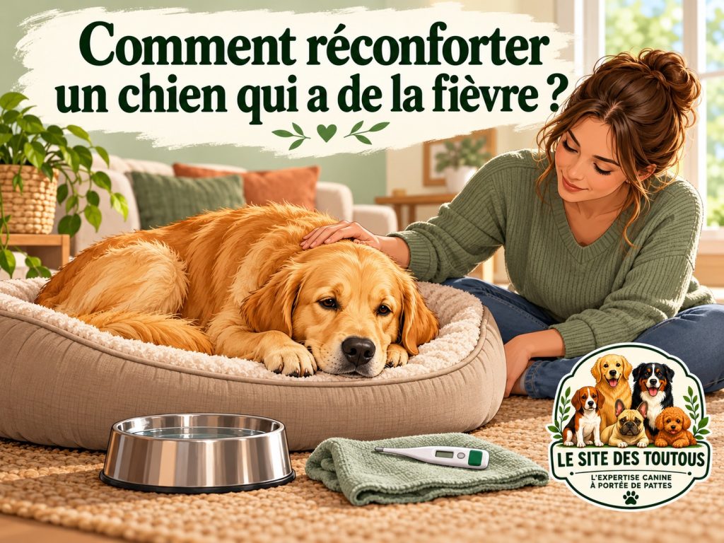 réconforter chien fièvre