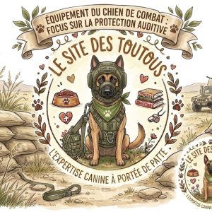 un chien avec une protection CAPS