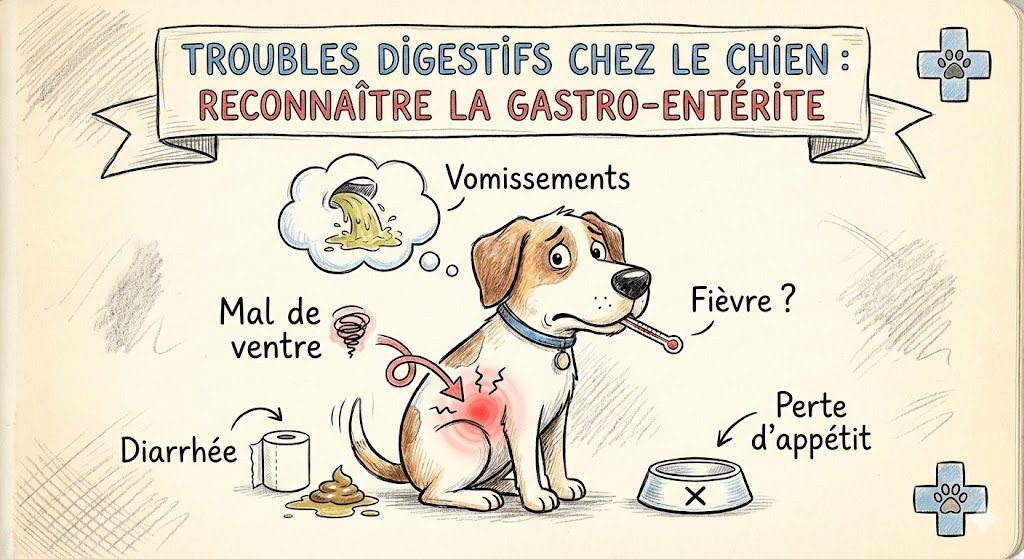 reconnaître une gastro-entérite chez le chien