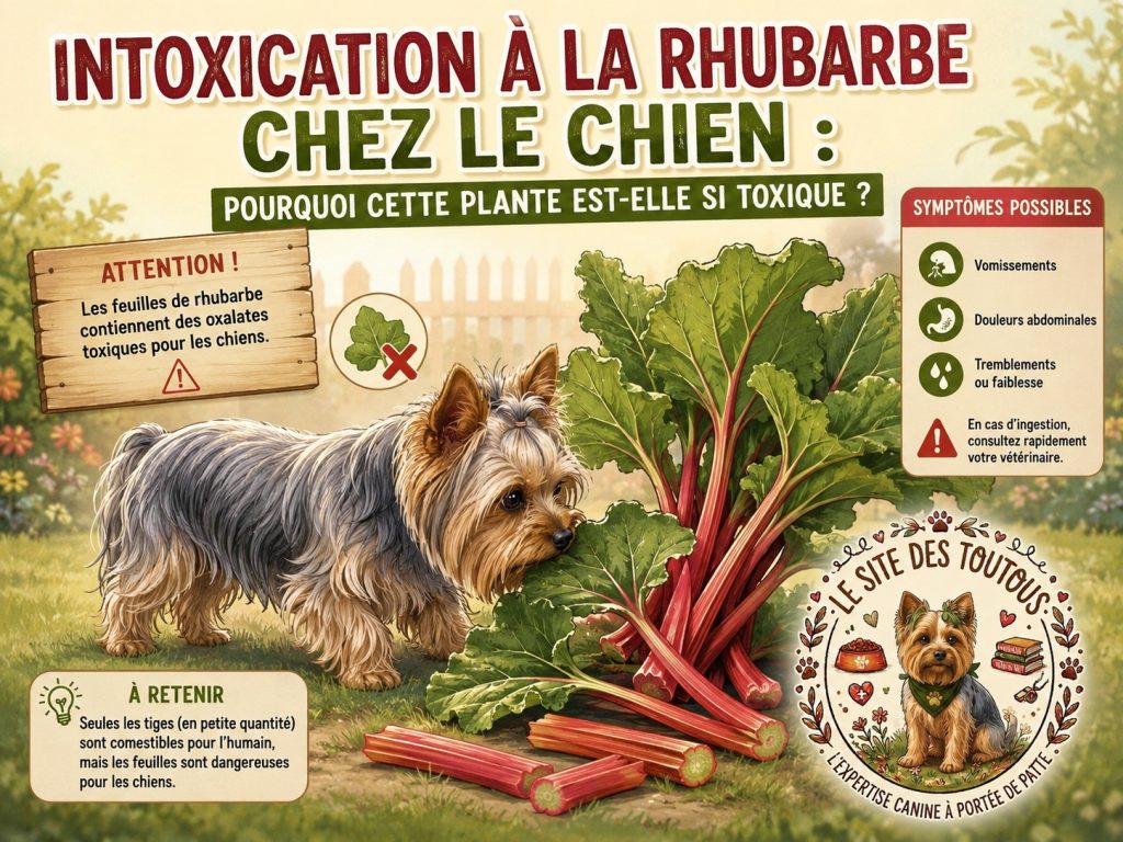 intoxication à la rhubarbe chez le chien