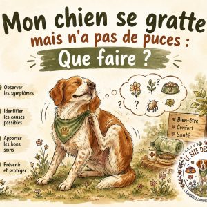 chien qui se gratte alors qu'il n'a pas de puces