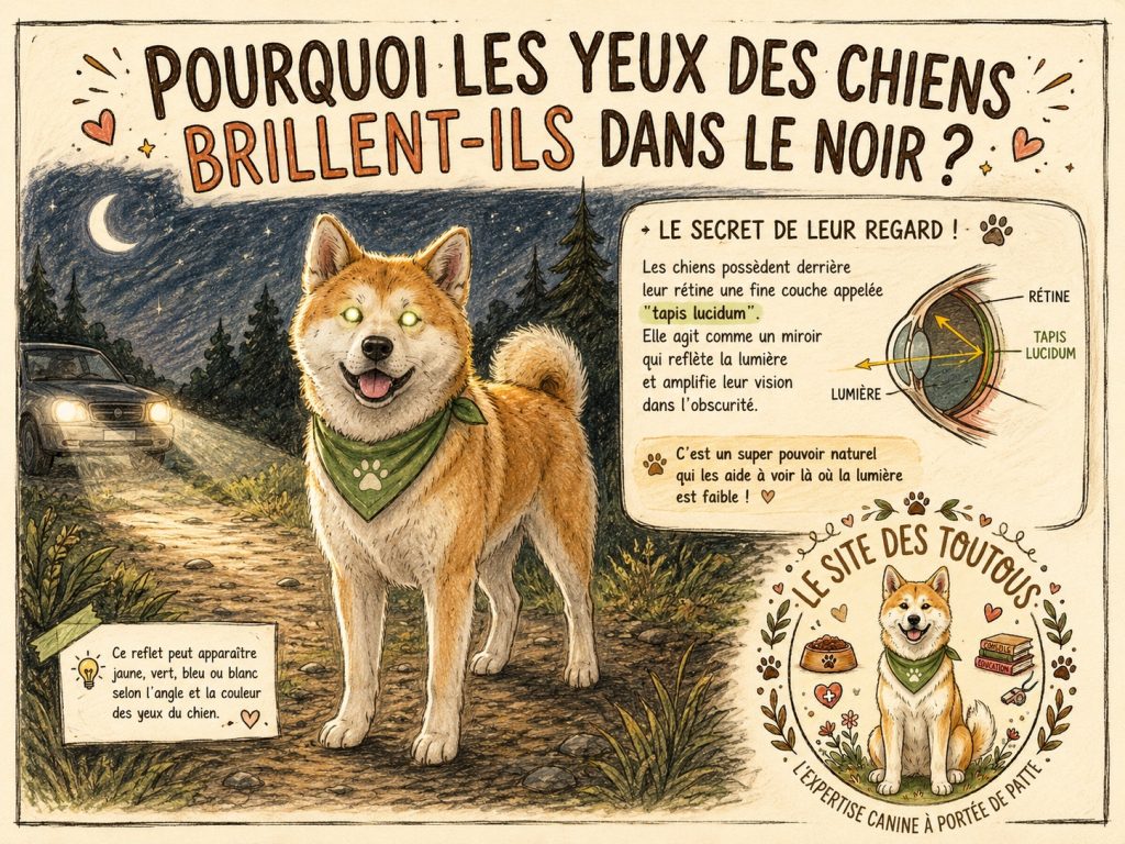 le tapetum lucidum chez le chien