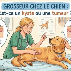 kyste ou tumeur sur la peau d'un chien