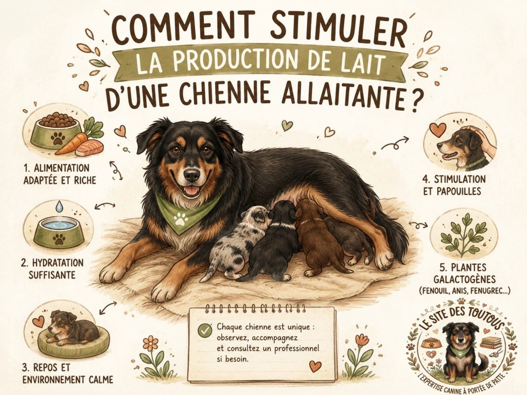 production de lait chez la chienne