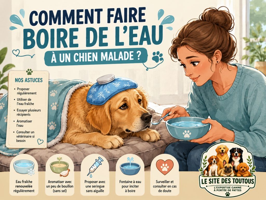 faire boire eau chien malade