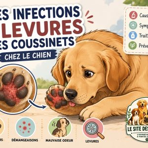 infections à levures coussinets chien
