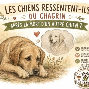 chagrin d'un chien après la mort d'un autre chien