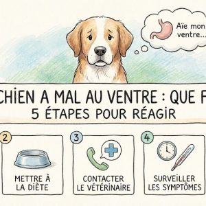 chien qui a mal au ventre
