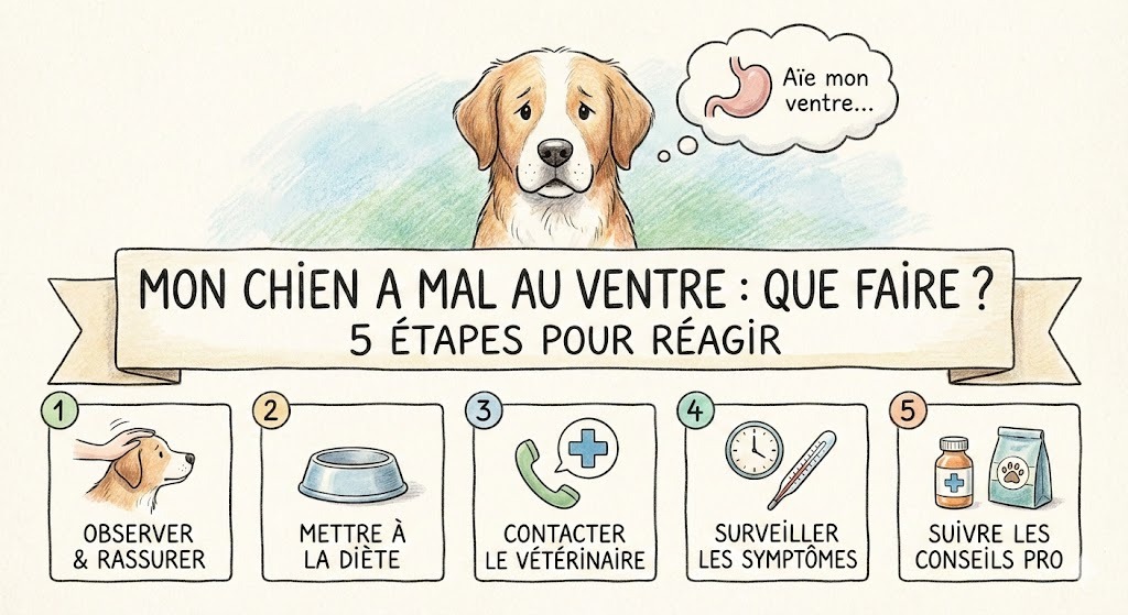 chien qui a mal au ventre