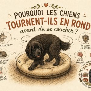 chien qui tourne en rond avant de se coucher