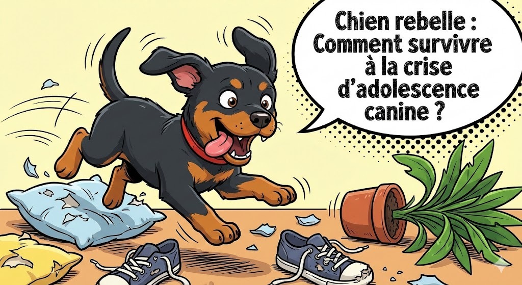 crise d'adolescence chez le chien