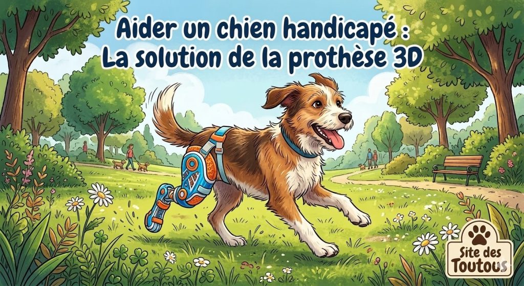 prothèse 3D pour chien handicapé