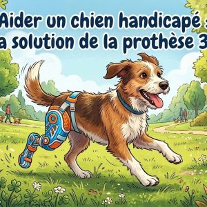 prothèse 3D pour chien handicapé