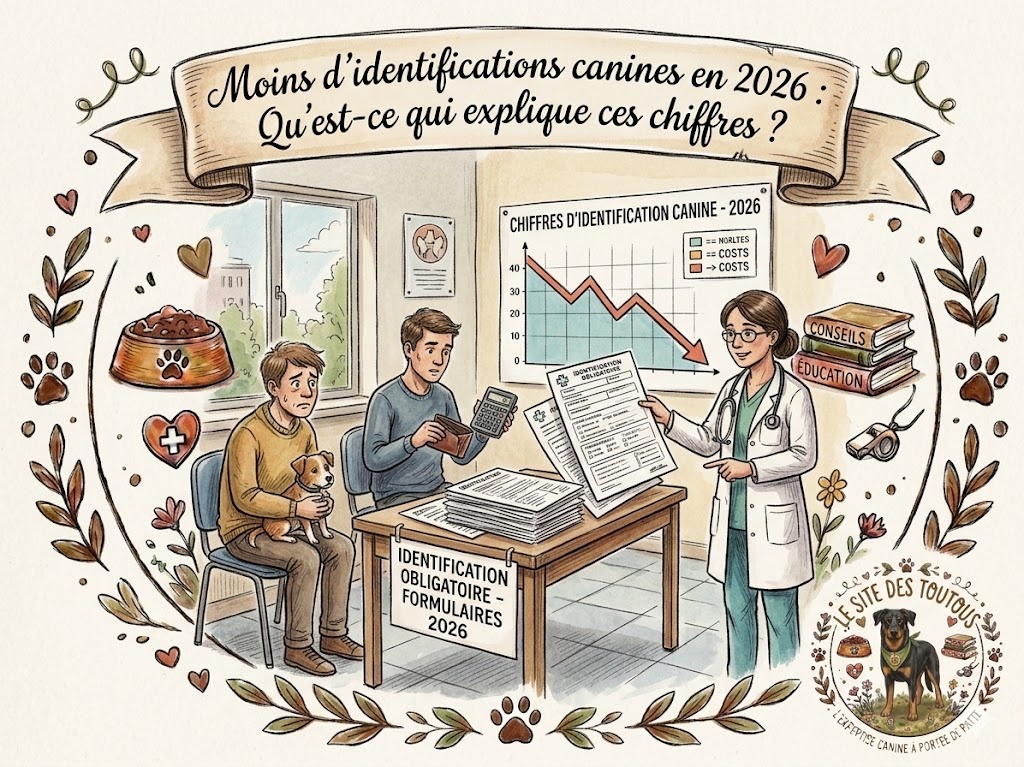 baisse du nombre d'identifications de chiens en France en 2026