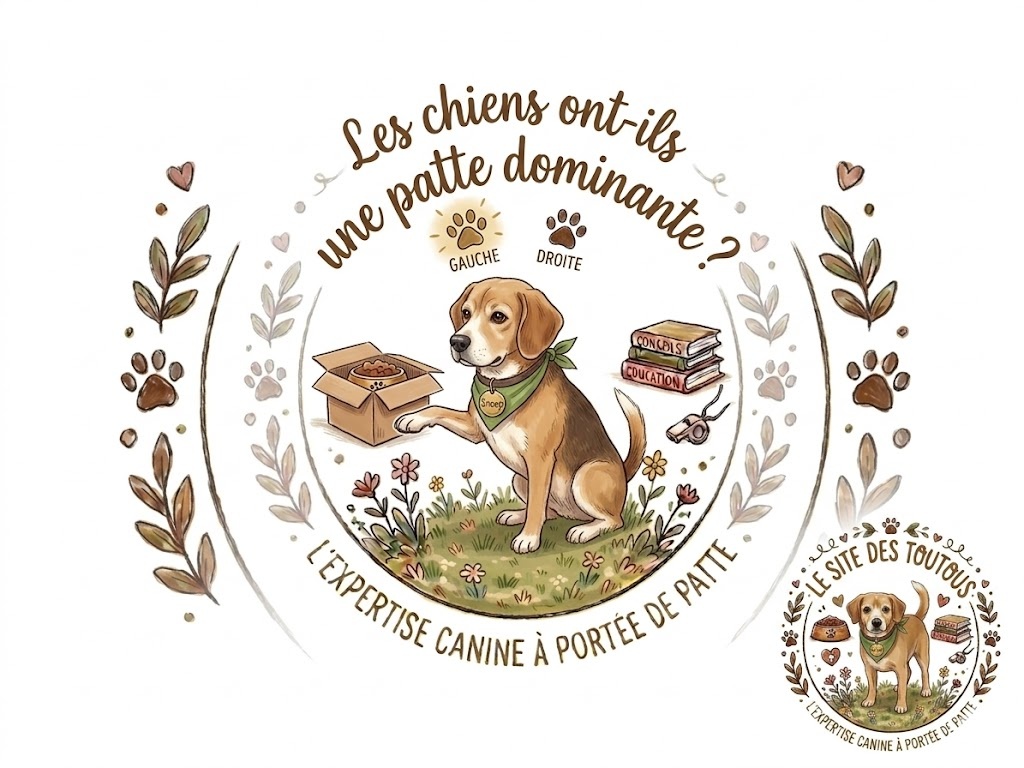 chien gaucher ou droitier