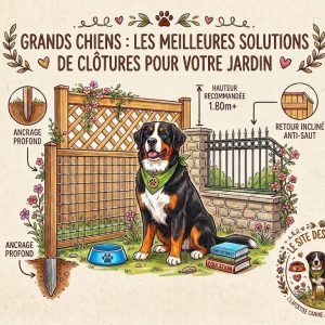 clôture chien jardin