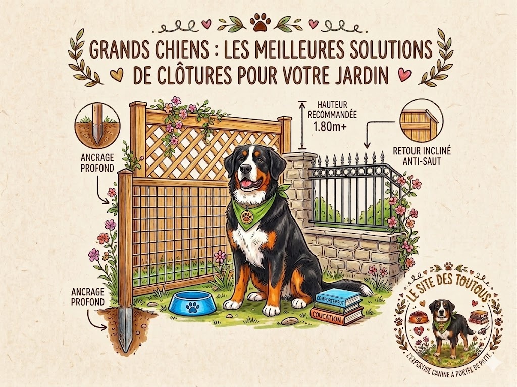 clôture chien jardin