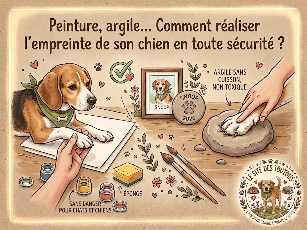 créer une empreinte de patte de son chien