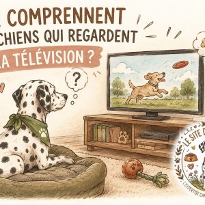 chien qui regarde la télévision