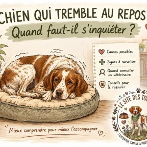 chien qui tremble au repos