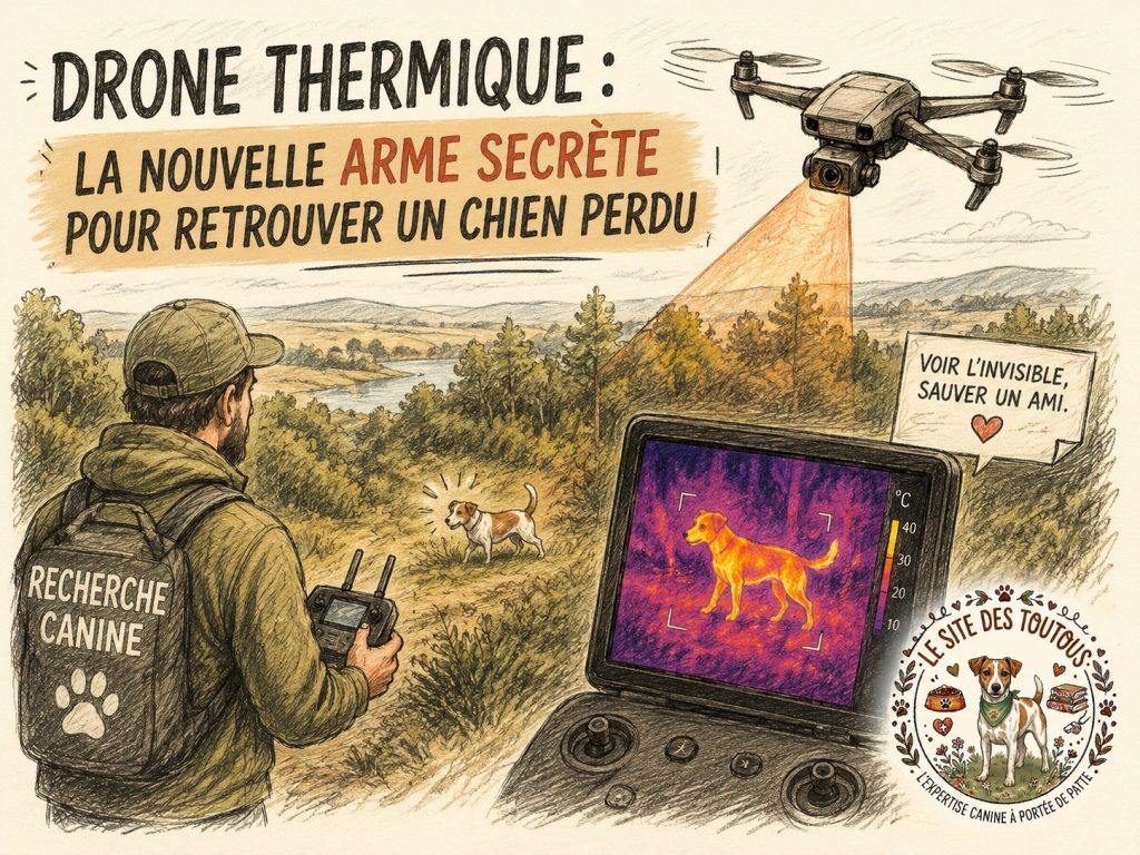 utilisation drone recherche chien perdu