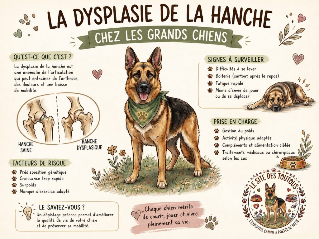 la dysplasie de la hanche chez les grands chiens