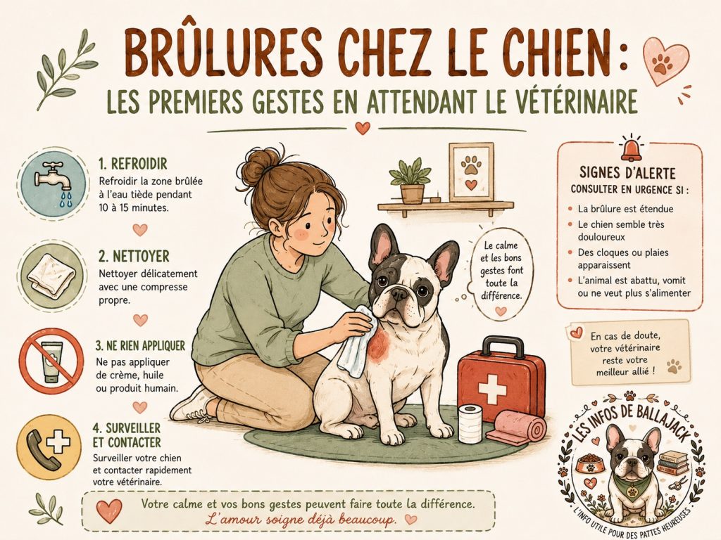 brûlures chez le chien